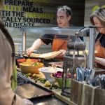 Food being served at canteen